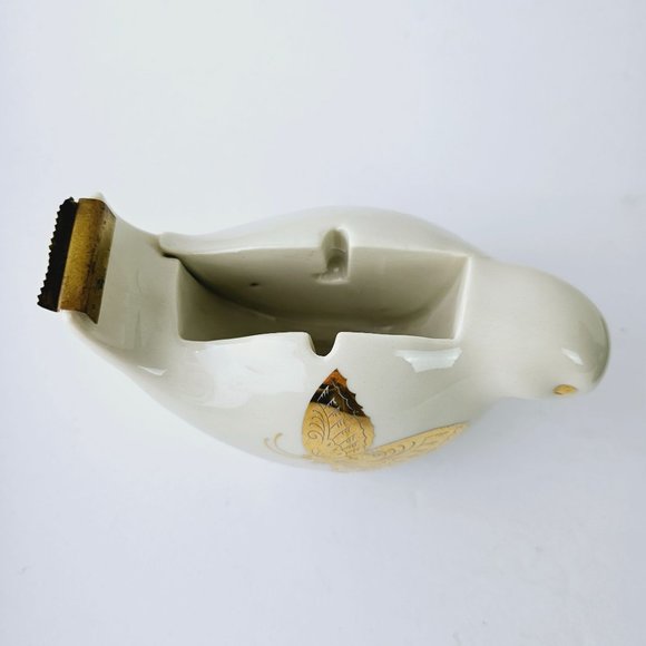 Vintage Takahashi San Francisco Bird Tape Dispenser Figurine w/ Gold Butterflies - Picture 7 of 11